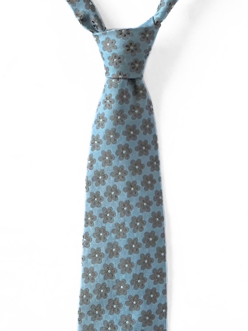 Ermenegildo Zegna Mens Floral Silk Neck Tie 3.75"